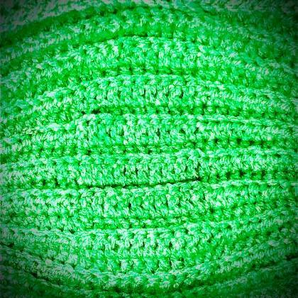 Crochet Cotton/acrylic Adult Face Mask, Green..